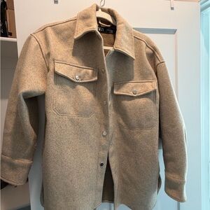 Zara Women's Tan Shirt Jacket
